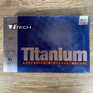Titech Titanium Explosive Distance 15 Cut Proof Golf Balls Fluid Metal Tech.